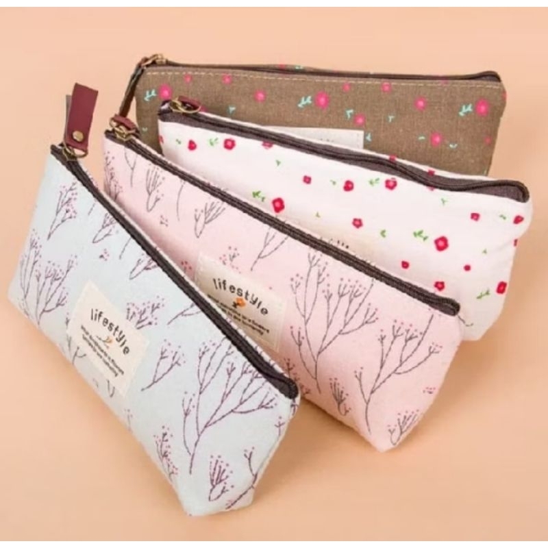 

Tempat Pensil life style / Dompet pensil motif shaby / tempat pensil anak perempuan
