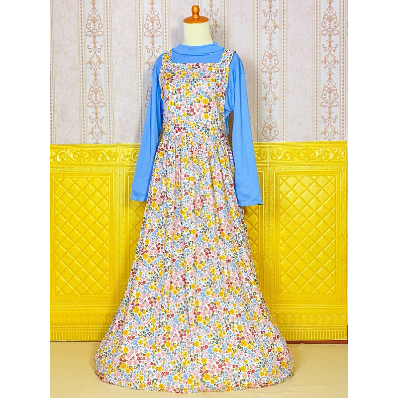 Hallybaba Kids - Setelan Overall Sakura Dewasa Overall Gamis Rayon Dewasa