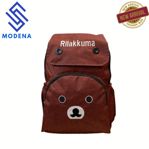 (Modena) Tas Ransel Wanita/Cewek Rilakkuma - Tas Ransel Sekolah + Raincover
