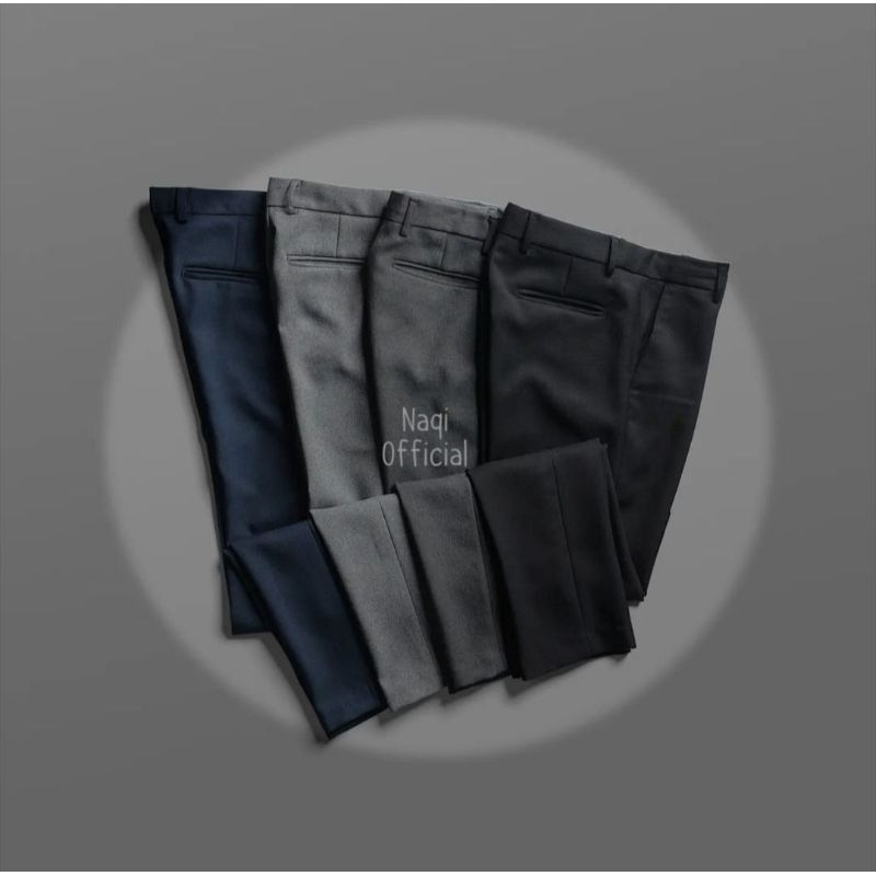 Celana Dasar Calbin  Slimfit Bahan Wol Celana Kantor Formal