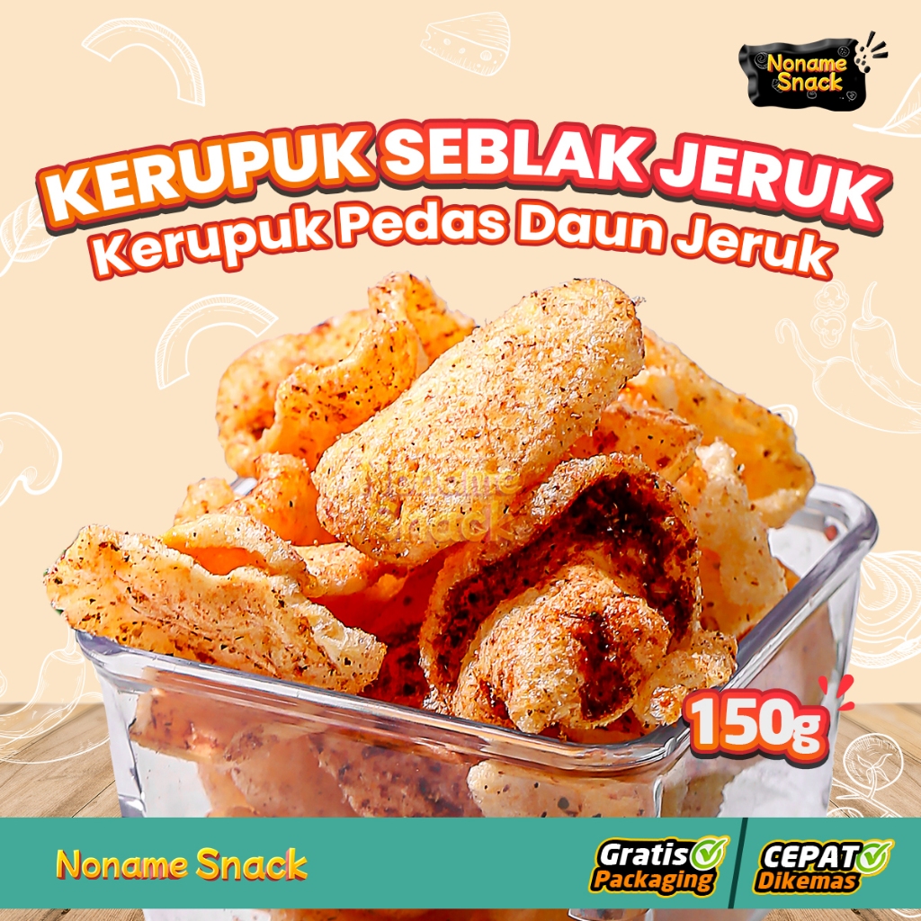 

NoName Snack - Kerupuk Seblak Jeruk Keripik Grosir 150 Gr