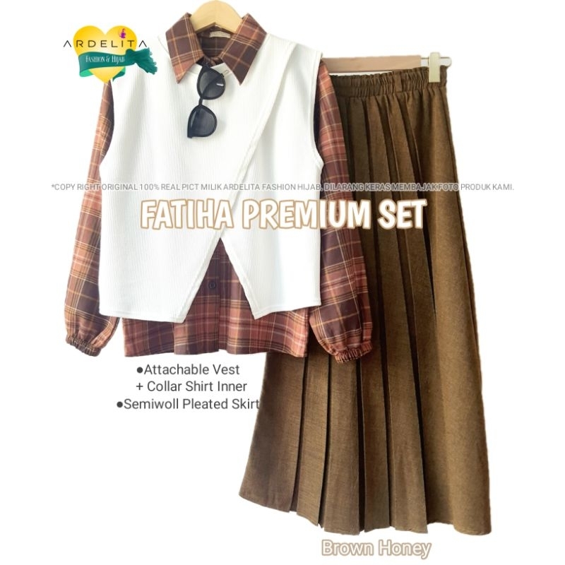 FATIHA SET TERBARU | KOREAN STYLE OOTD SET | BAJU SETELAN WANITA REMAJA KEKINIAN KEREN ORIGINAL BY A