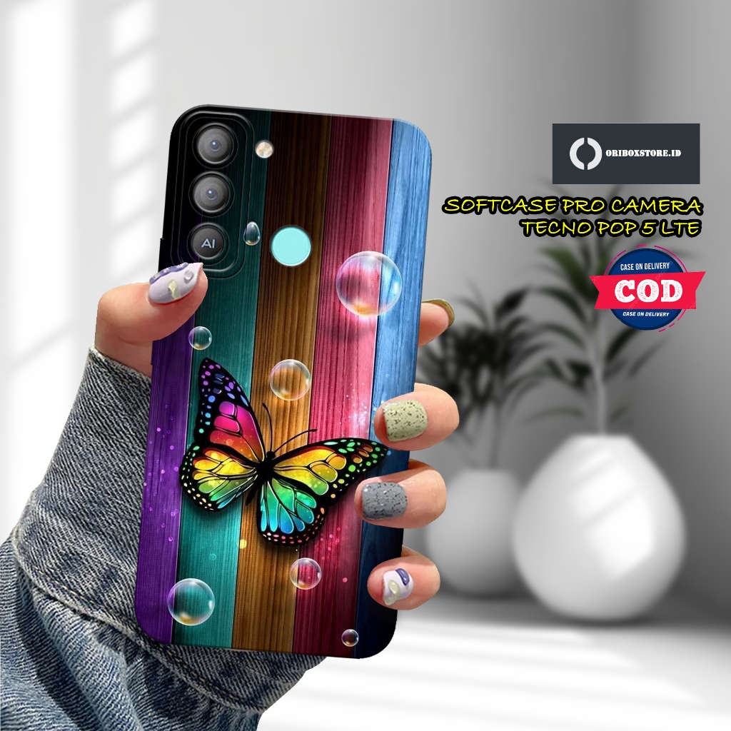 Case Hp TECNO POP 5 LTE Terbaru - Motif Case Kupu - Casing Hp TECNO POP 5 LTE - Softcase Hp TECNO PO