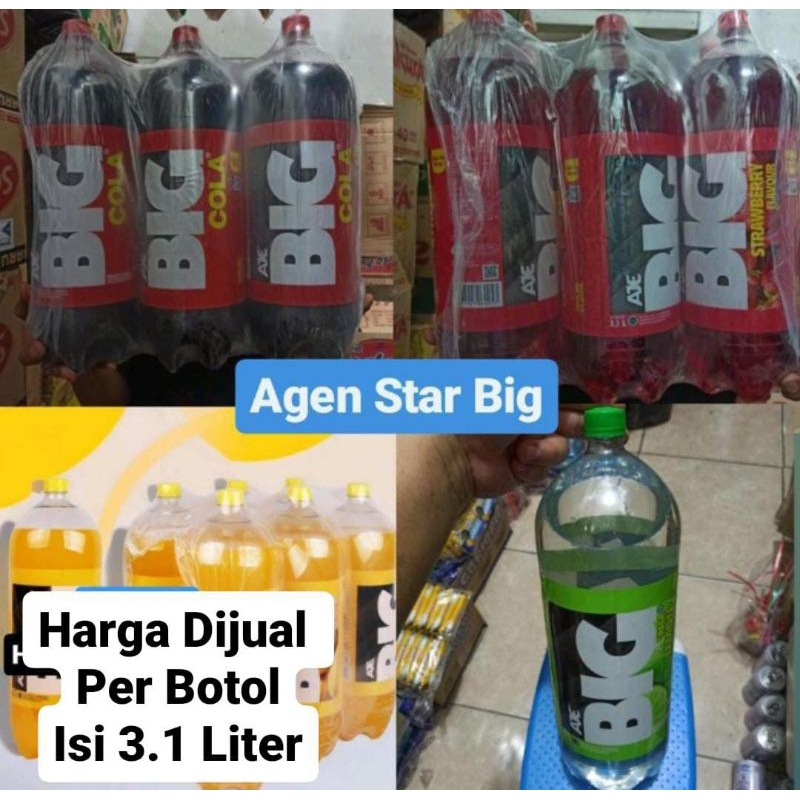 

BIG COLA BESAR 3.1 LITER Per BOTOL Cola Stroberi Lemon Mangga