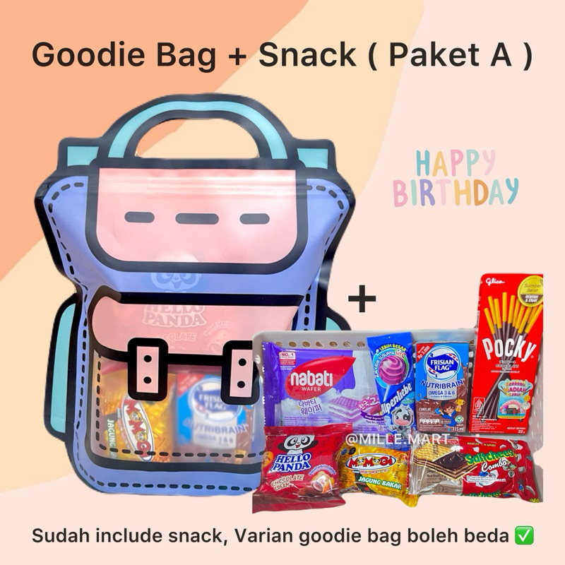 

Paket A - Goodiebag tas ulang tahun snack/ziplock goodie bag/Paket Ulang Tahun Anak/Bingkisan Ulang Tahun Anak/Souvernir Pesta Ulang Tahun/Hampers Ulang Tahun Anak/Paket Makanan Ringan Anak