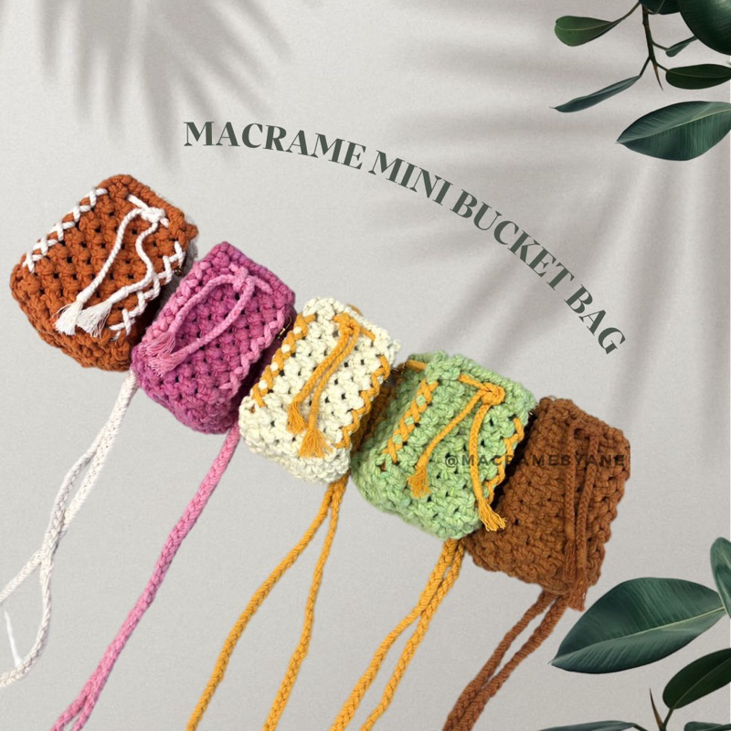 macrame bucket / tas macrame / macrame bag / tas wanita / mini bag