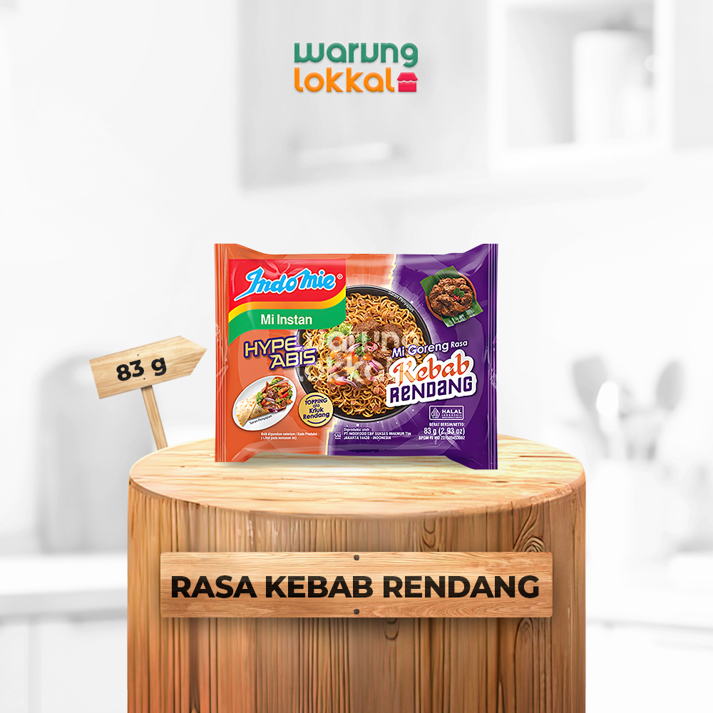 

Indomie Hype Abis Kebab Rendang 83g - Warung Lokkal