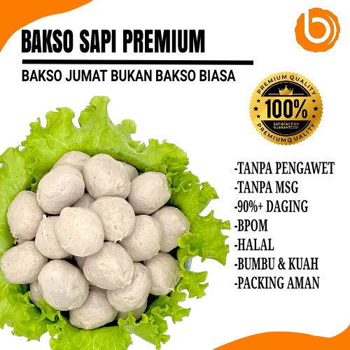 

Bakso Sapi Polos Baso Jumat Daging Sapi premium tanpa msg 500g meatballs
