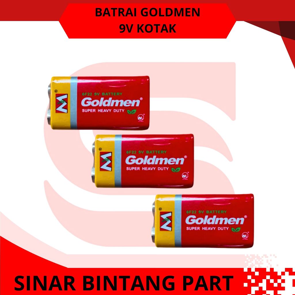 BATTERY 9VOLT BATERAI 9V GOLDMAN