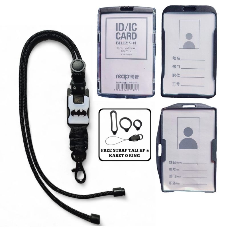 

(PAKET KOMPLIT) Lanyard ID Card Tactical Costum Logo
