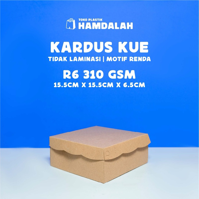 

[R6] 10 PCS KARDUS KOTAK KUE NON LAMINASI | BOX KUE | DUS KUE