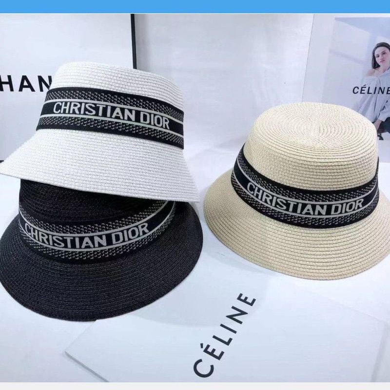 TOPI PANTAI CHRISTIAN DIOR PREMIUM IMPORT