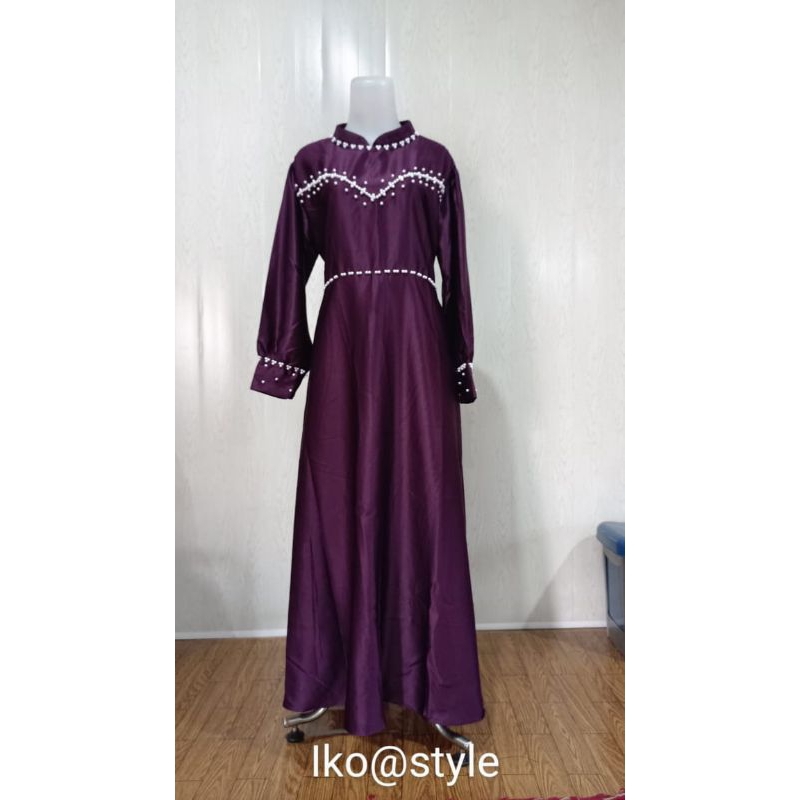 Gamis/Dress baju kondangan payet mutiara termewah dan termurah