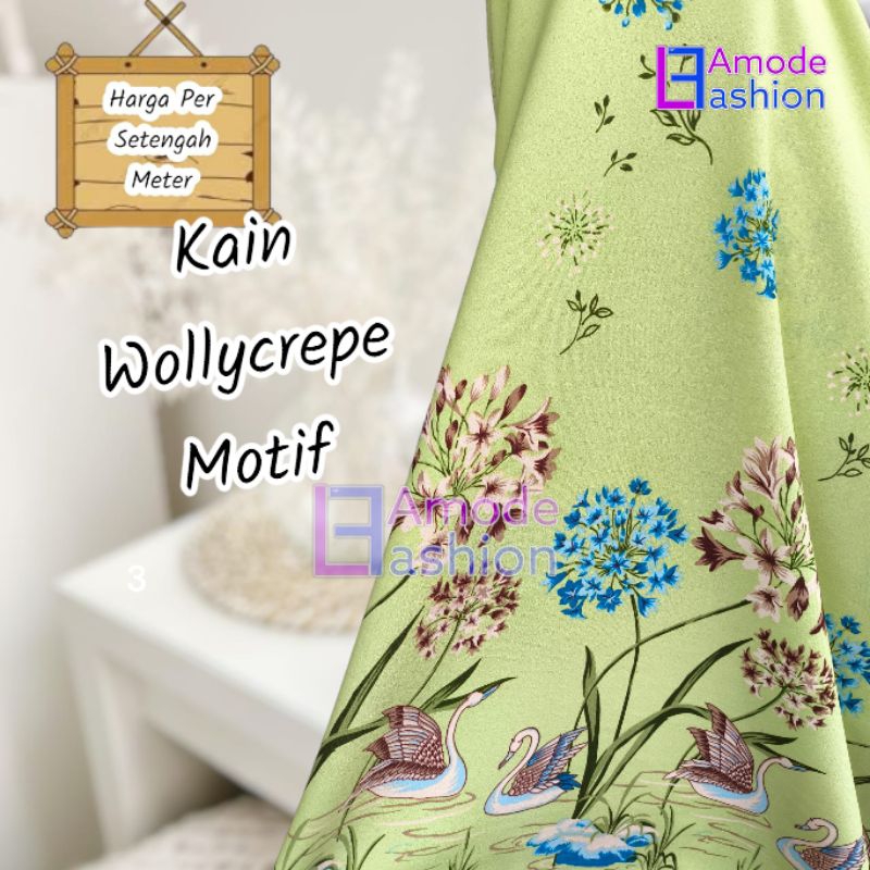 Kain Wollycrepe Motif