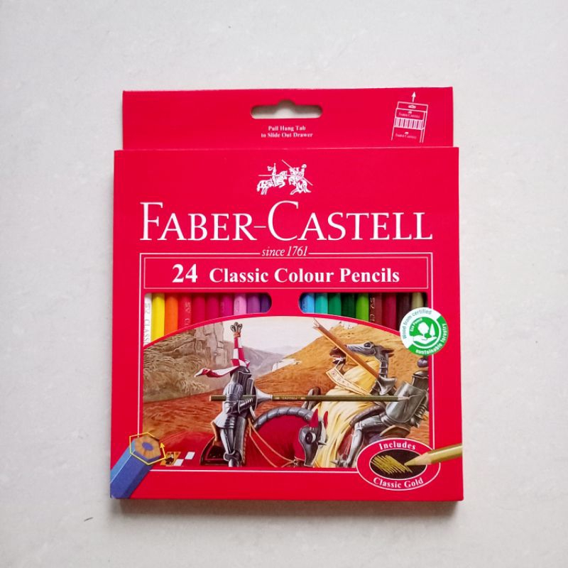 

[ MURAH ] Pensil Warna Color Pencil 24 Warna Faber Castell Classic Panjang