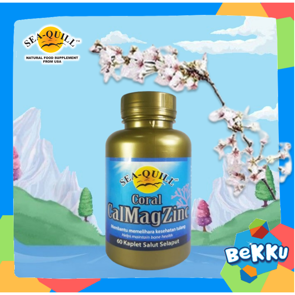 Sea-Quill Coral CalMagZinc With VIT D3 60s - Vitamin Tulang & Sendi - Menurunkan Kolesterol - BeKKu