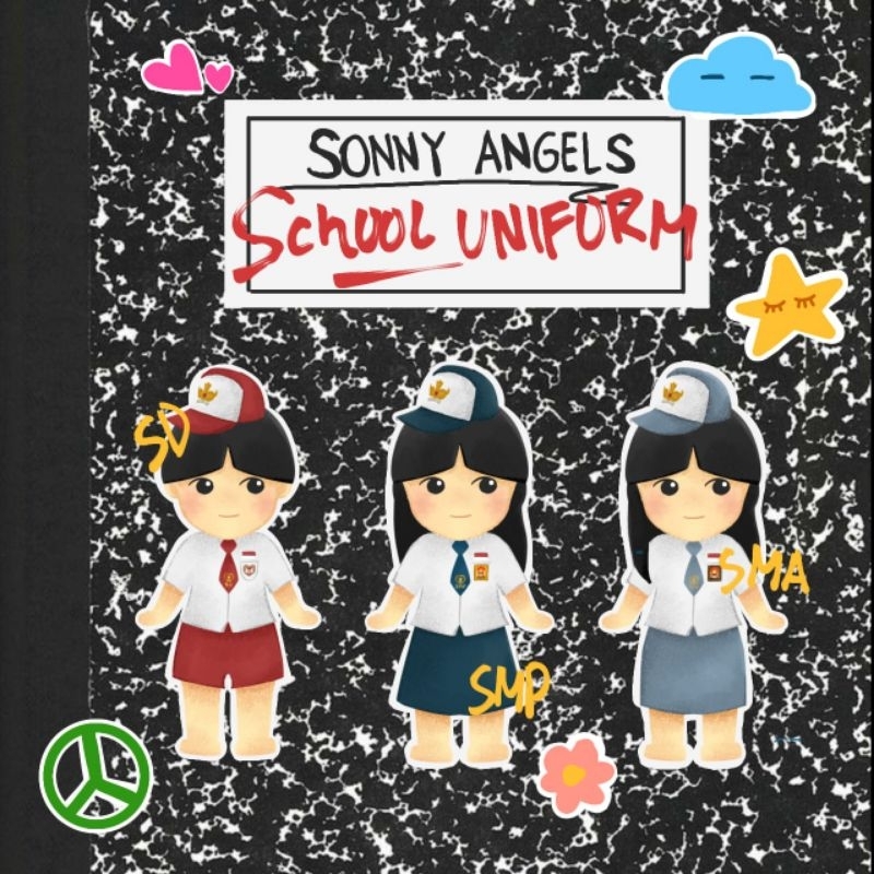 

(1 PACK ISI 3) Sticker Glitter Premium Sonny Angels Seragam Sekolah [twt: FlatCoppen]