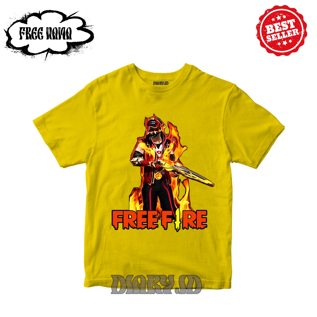 BAJU KAOS ATASAN ANAK GAME FF FREE FIRE KARAKTER SG TERBARU BAHAN KATUN PREMIUM