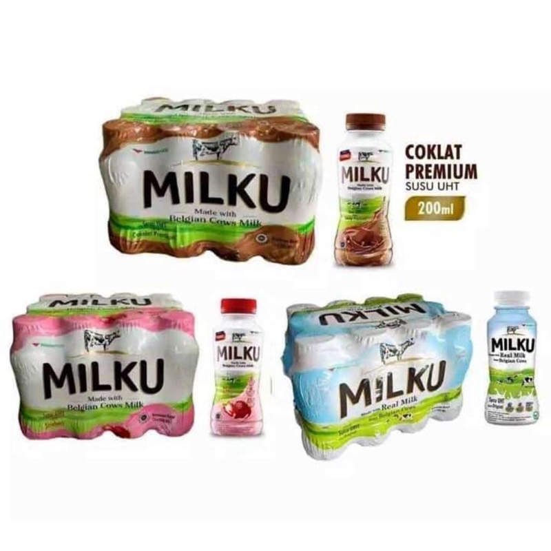 

Milku Susu UHT Coklat Premium 200 ml isi 12botol