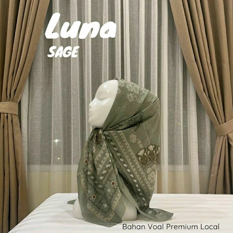 Voal sage / Scarf / hijab / voal / hijab voal / kerudung / segi empat / pashmina / voal motif / hija