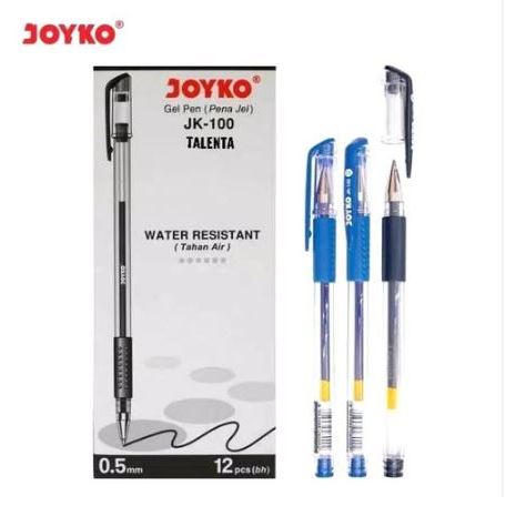 

Pulpen / Gel Pen 0.5mm Hitam & Biru JOYKO JK-100 Anti Air (Water Resistant)