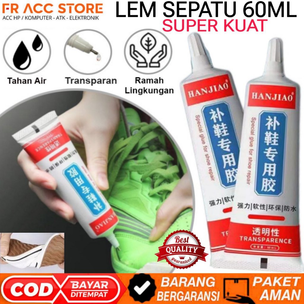 Lem Sepatu Super Kuat Tahan Air Lem Perekat sepatu 60ml Bening Lem serbaguna