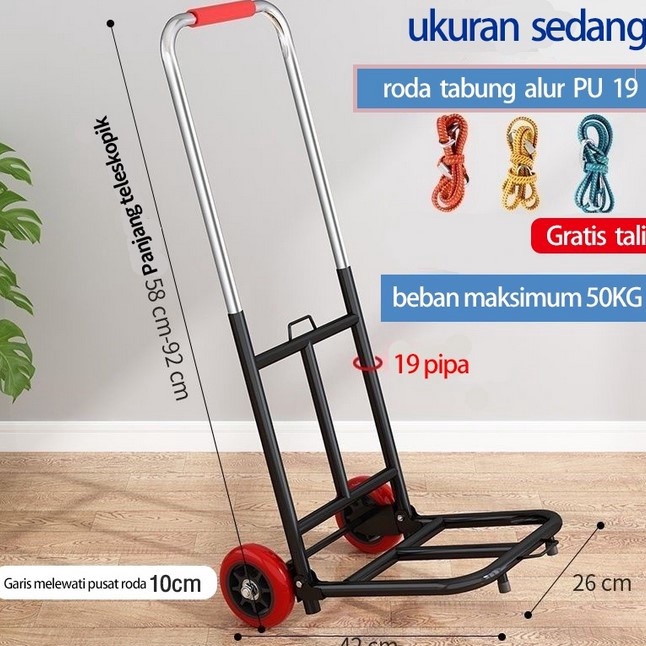 Paling Dicari TROLI BARANG LIPAT SERBAGUNA TROLI LIPAT GALON DAN GAS TROLY TROLEY BESI SERBAGUNA