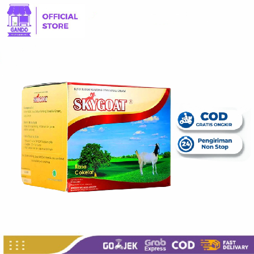 

SKYGOAT - Susu Kambing Etawa Bubuk SKY GOAT Rasa Coklat 1 Box Isi 10 Sachet LANGSUNG KIRIM