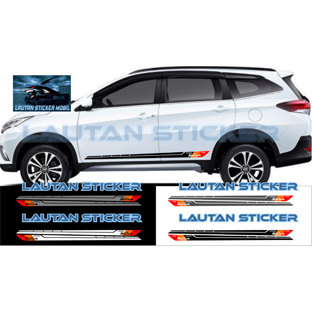 cutting stiker mobil toyota all new rush stiker list mobil all new rush