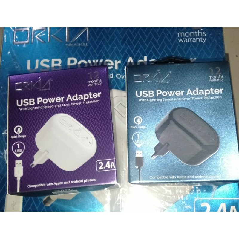 Travel charger ORKIA 2,4A (1box isi 10pcs)