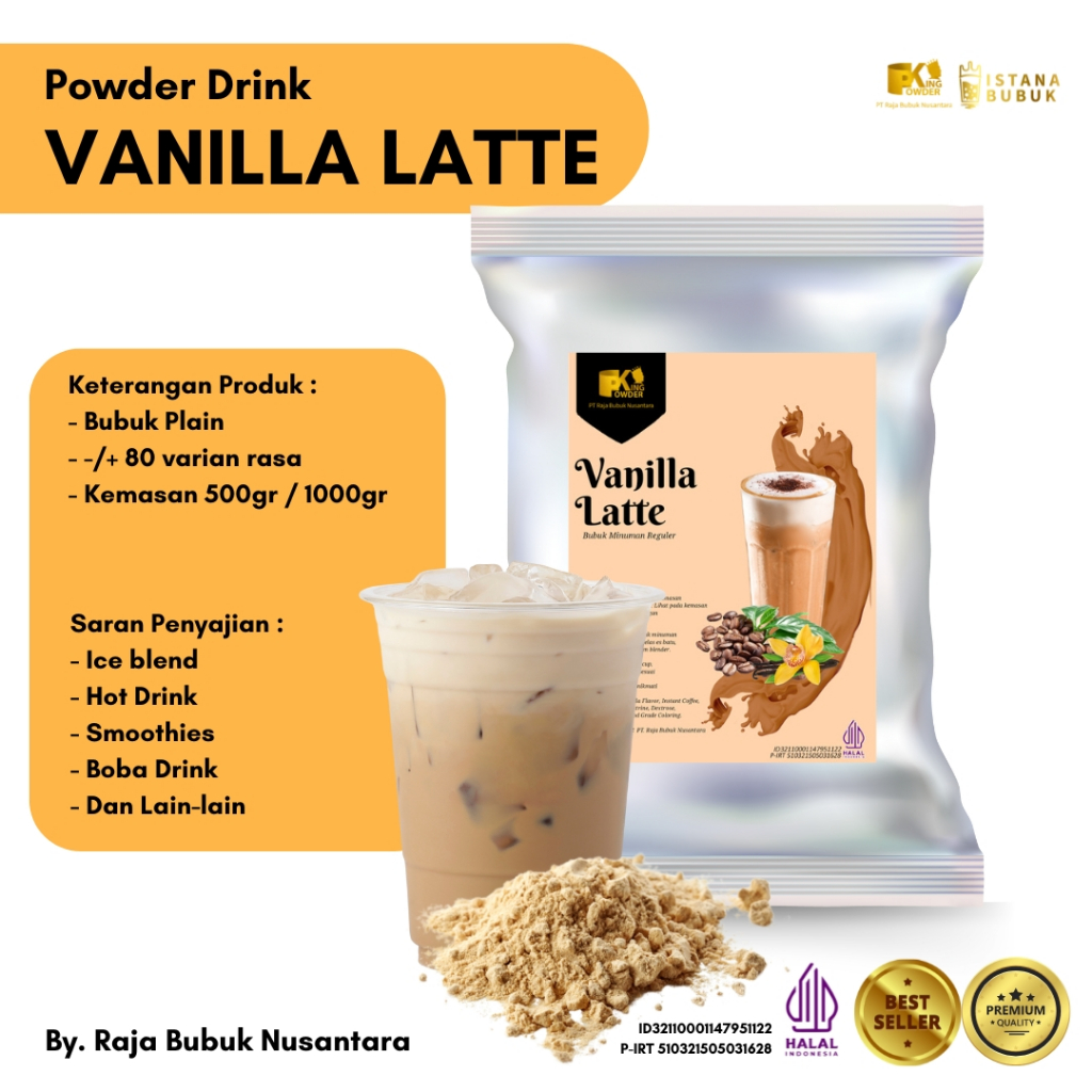 

Bubuk Vanilla Latte Powder Drink Reguler Vanilla Latte