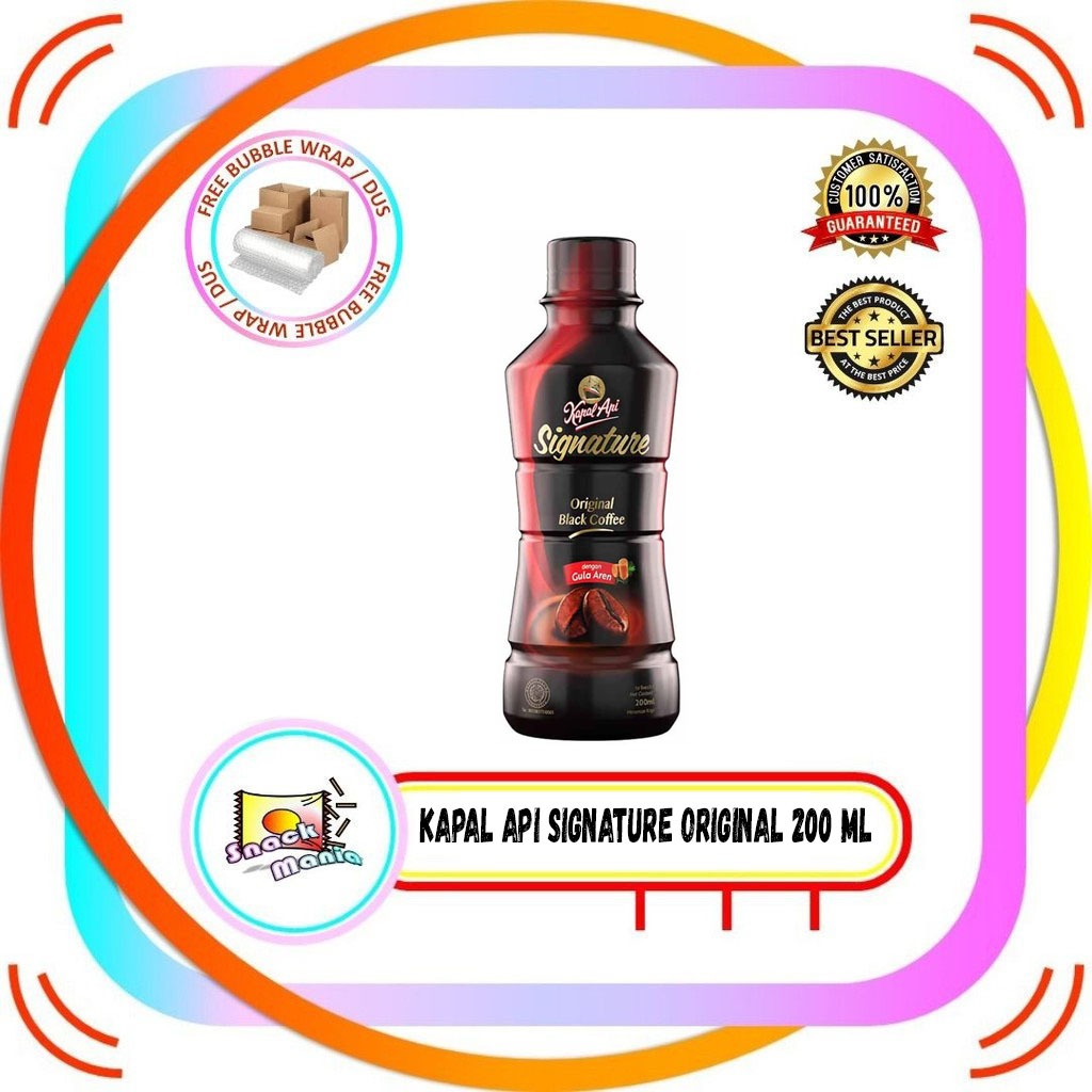 

Kapal Api Signature Original Black Coffee 200 ml Botol Kopi Gula Aren