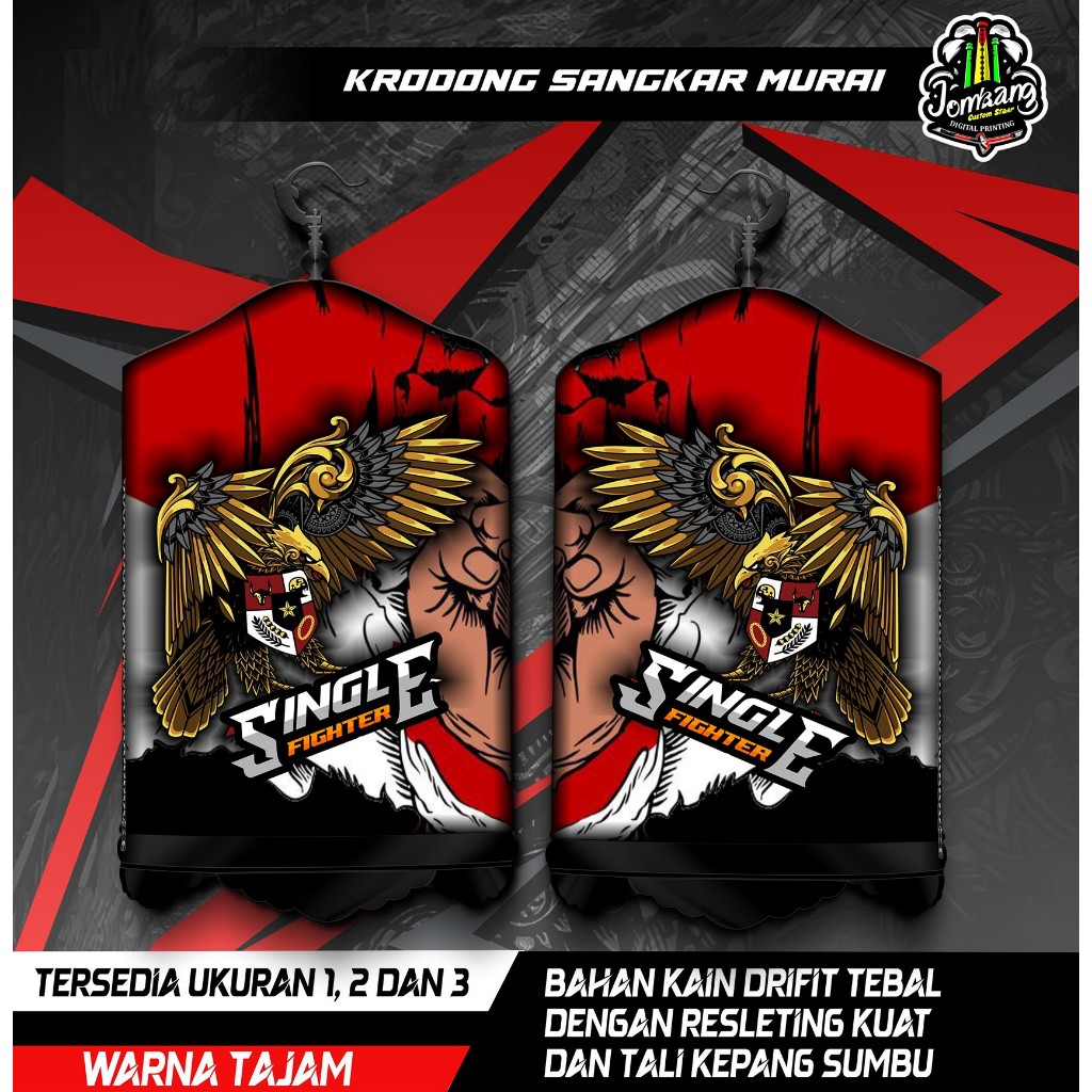 Krodong Krojong Sangkar Burung Murai, Sangkar Bulat Custom, Desain Garuda, Printing, High Quality