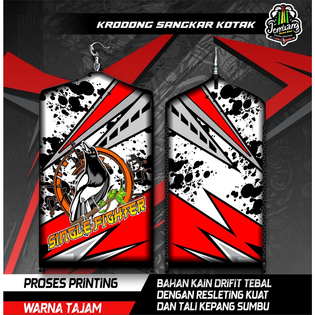 Krodong Krojong Sangkar Burung Kotak, Kosan, Koper, Desain Kacer, Printing, High Quality, COD