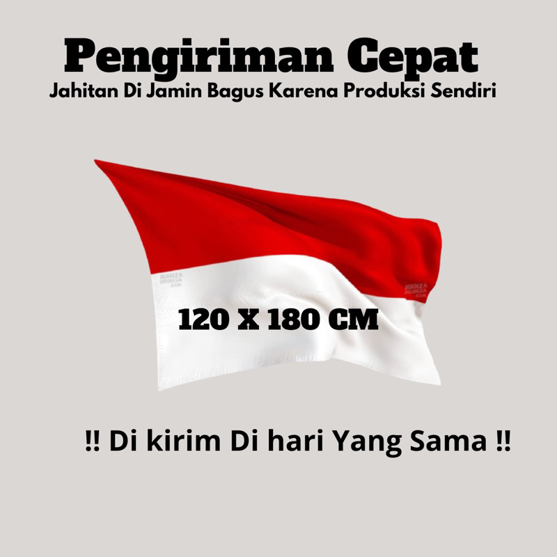 Bendera Merah Putih Vales Besar 120 x 180 cm