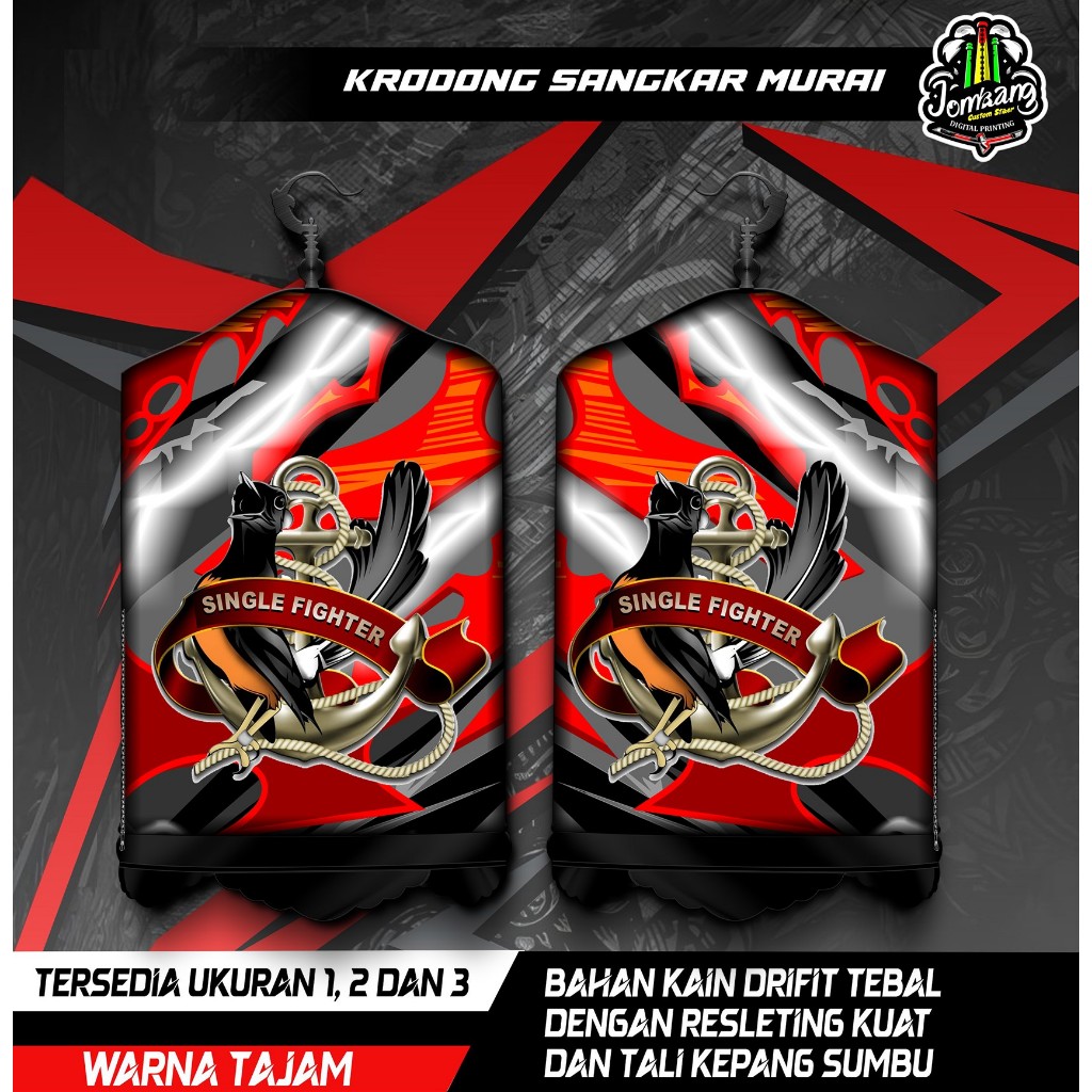 Krodong Krojong Sangkar Burung Murai, Sangkar Bulat Custom, Printing, High Quality, COD