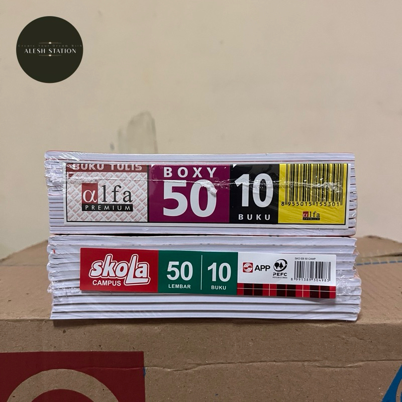 

Buku Tulis Besar BOXY CAMPUS 50 Lembar Alfa / Skola by Sidu B5 PREMIUM (Isi 10 Buku)