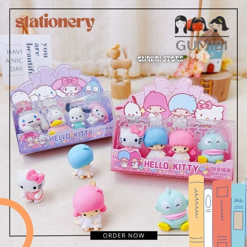 

PENGHAPUS BOX MEWAH SANRIO VERSI 2 PENGHAPUS MINIATUR SANRIO 1 BOX ISI 4 PCS TERMURAH