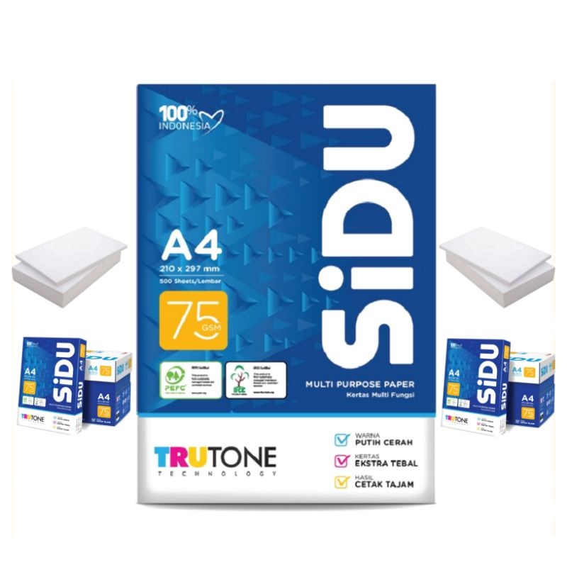 

Promo KERTAS FOTOCOPY A4 75GR MERK SIDU