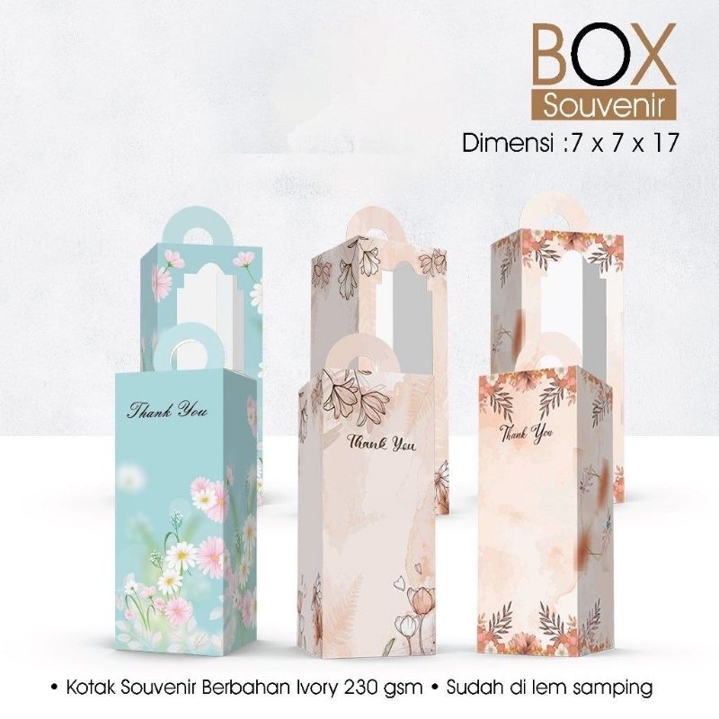 

Box Souvenir 7 x 7 x 17 cm Ivory ( Min Order 5 Pcs)