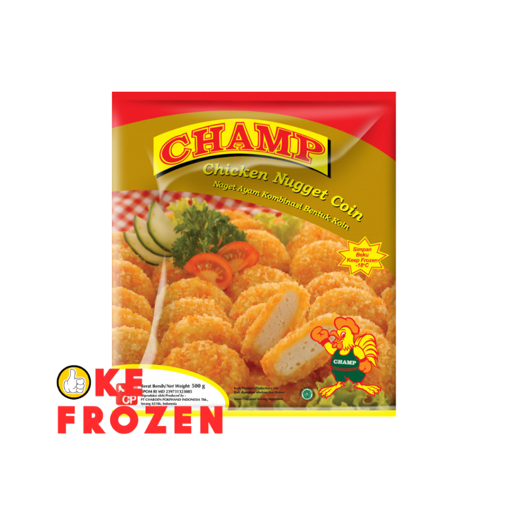 

CHAMP CHICKEN NUGGET COIN 500GR NAGET AYAM BENTUK COIN