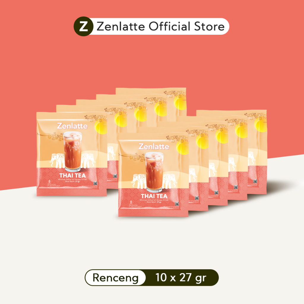 

Zenlatte Thai Tea - Renceng/Pouch | Thai Tea Powder | Bubuk Thai Tea