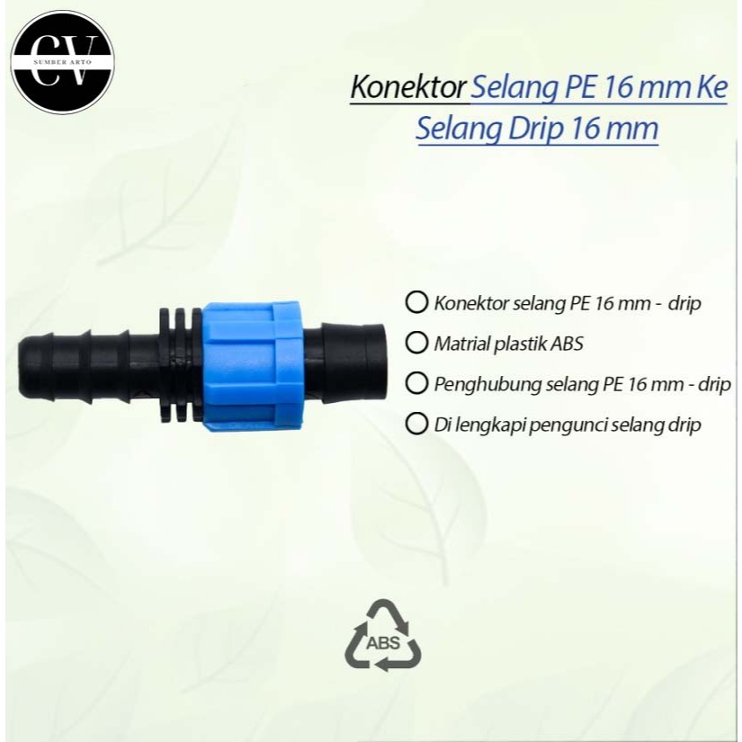 Konektor Selang PE/LDPE 16mm - Selang Drip / joinner selang drip