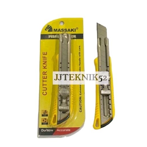 

MASSAKI PISAU CUTTER KUNING 601 GAGANG KARET MASSAKI