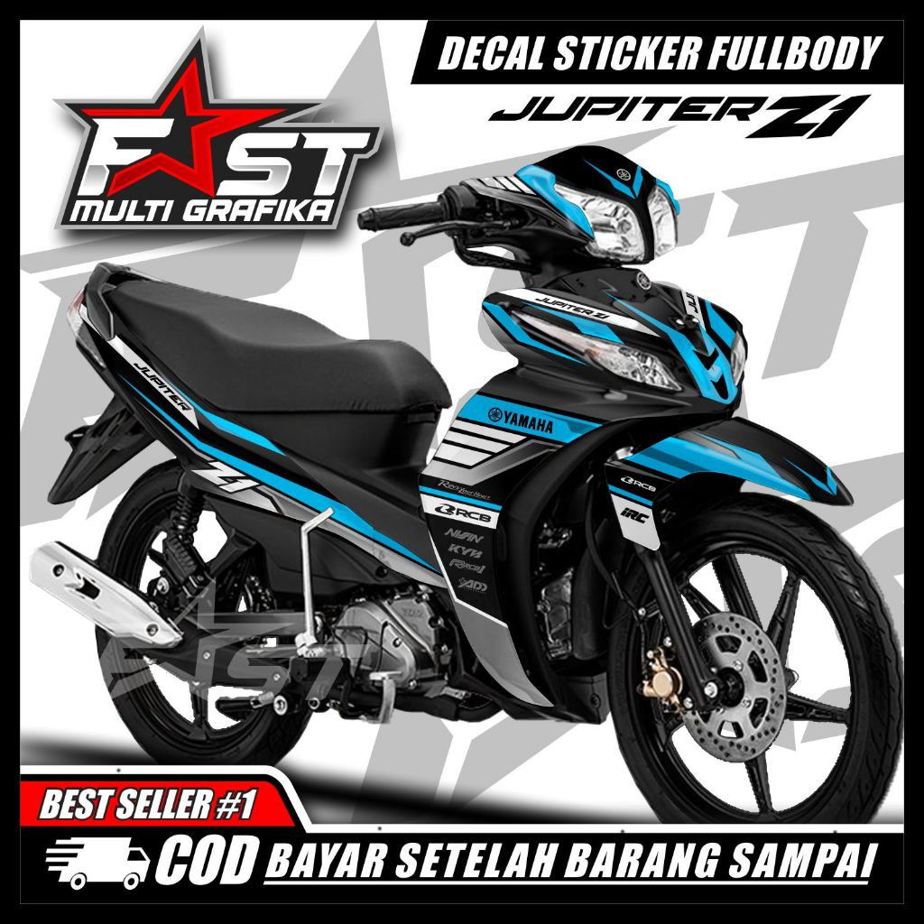 Bisa Cod Stiker Decal Jupiter Z1 Fullbody / Striping Motor Yamaha Jupiter Z1 Road Race Bisa Costum