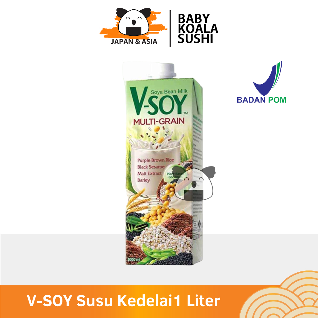 

V-SOY Milk UHT Susu Kedelai Multi Grain 1L Halal | Soya Bean