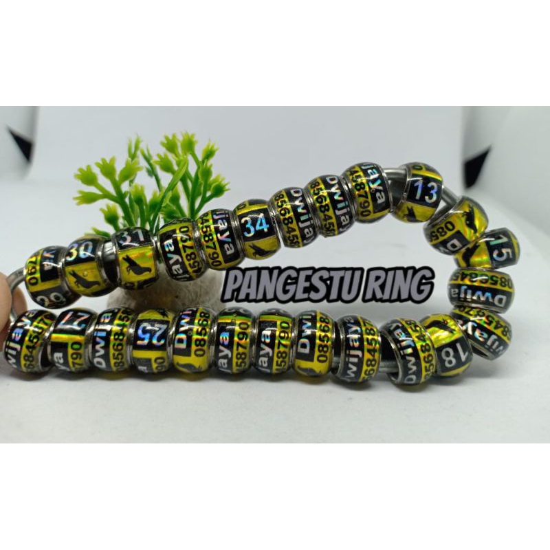 RING MERPATI MODEL DONAT BAJA VARIASI HOLOGRAM  BISA COSTUM NAMA NO HP NO URUT NO TAHUN WARNA DLL
