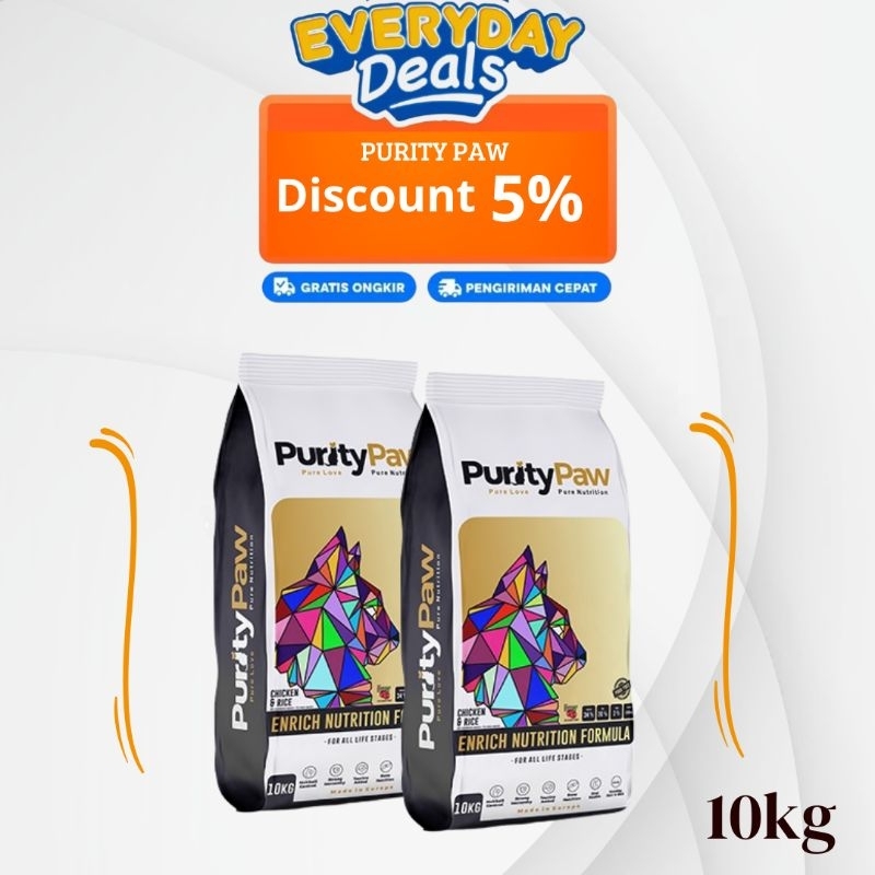 [ FREE GIFT ] Purity Paw Cat All Life Stages 10kg Makanan Kucing
