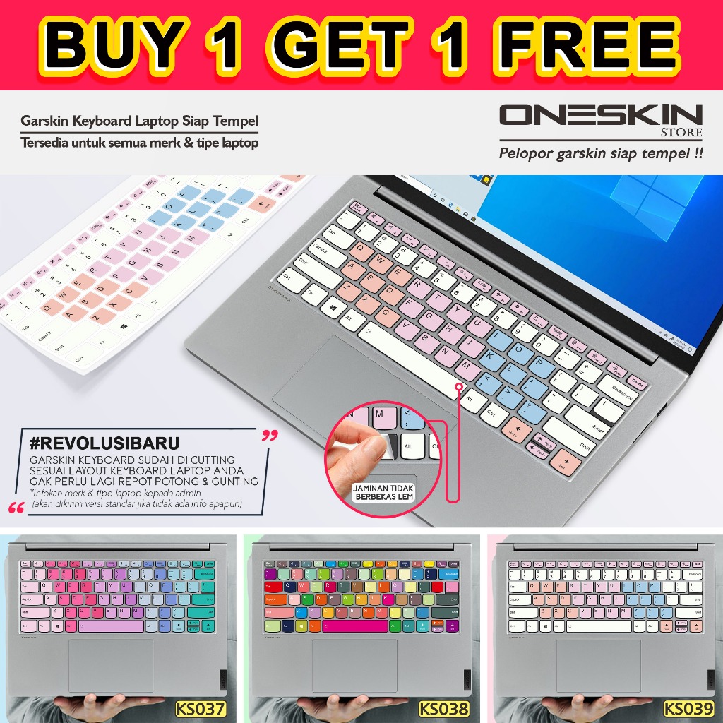 Garskin Stiker Sticker keyboard laptop Hp gambar custom katalog 39