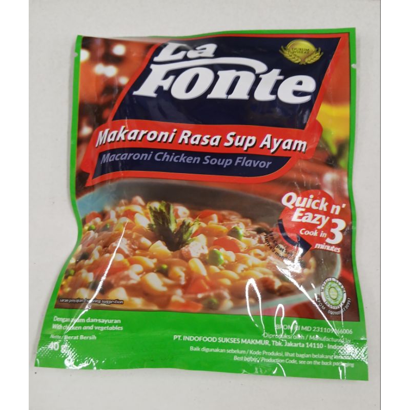 

La Fonte Makaroni Rasa Sup Ayam 40g - HM